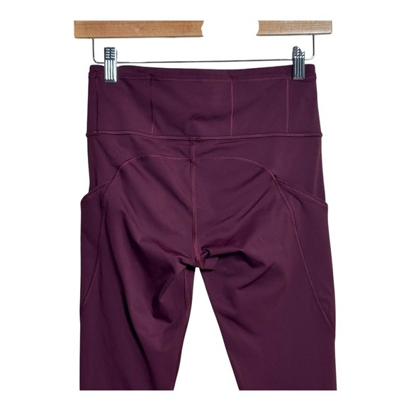 Lululemon fast & free tight 25" Pocket Leggings Burgundy Women's Size 6 - Picture 4 of 7